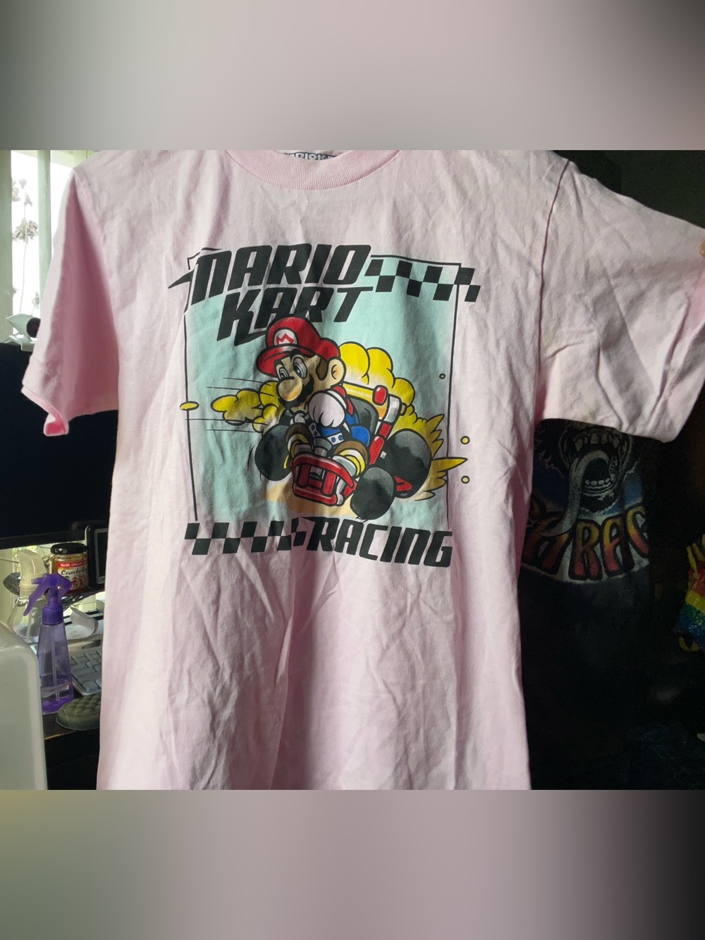 Mario Kart Racing Graphic Kids T-Shirt - Pink